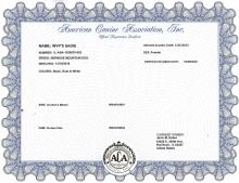 ACA Registration Certificate!