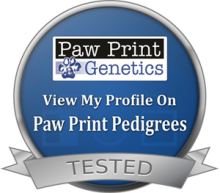 Tested with Paw Print Genetics!