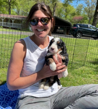 woman with pup